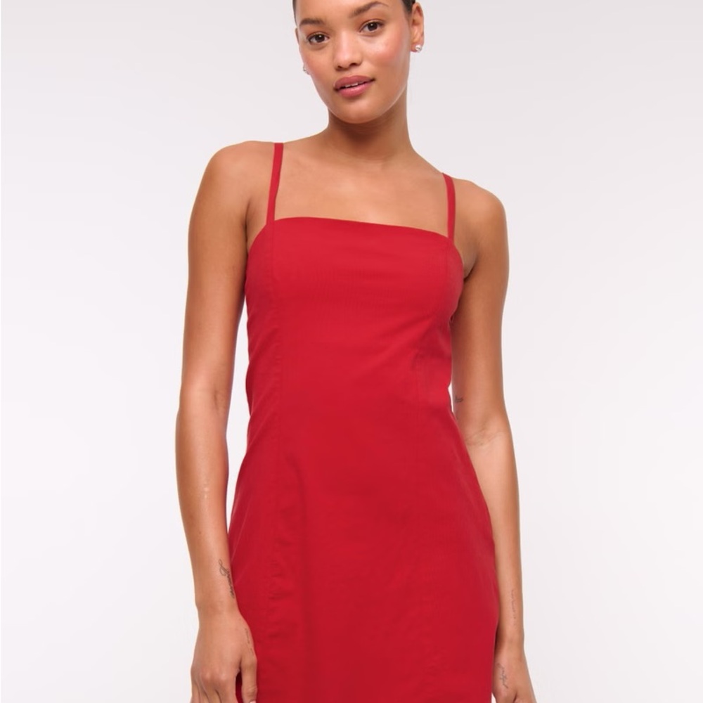 NWT Abercrombie & Fitch Bra-Free Everyday Red Mini Dress and Skort